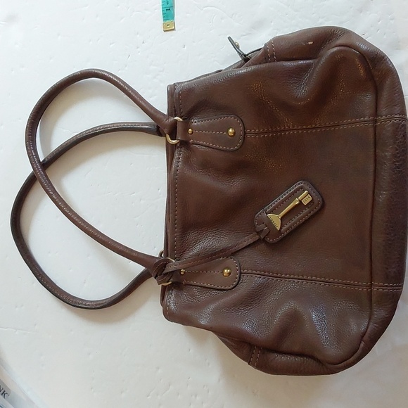 Fossil Brown pebble leather Purse Soft supple Neutral Minimalist Sz.Medium - Picture 1 of 11